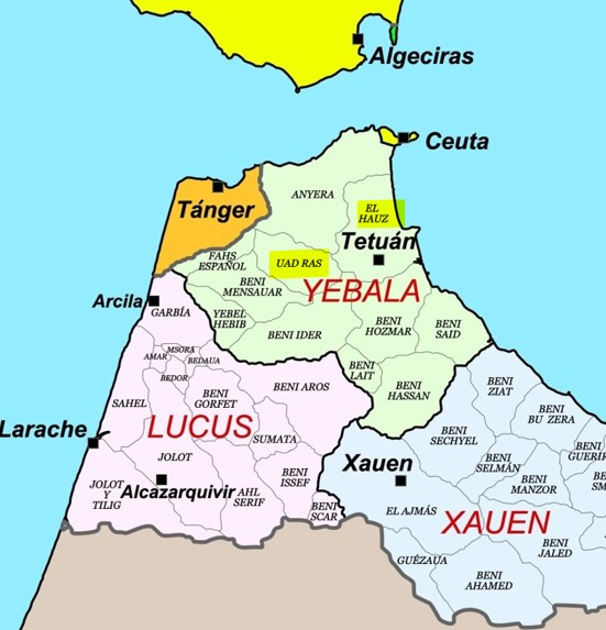 El Haus y Uad Ras cábilas al norte de Tetuán 