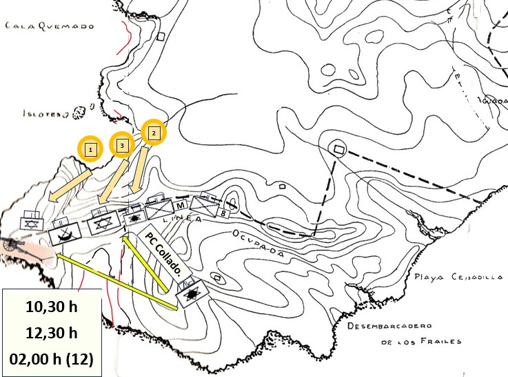 Ataque de las fuerzas de Abd el Krim en la noche del día 11 al 12