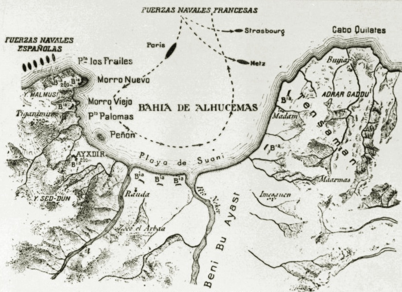 Maniobra y bombardeo contra las baterías rifeñas