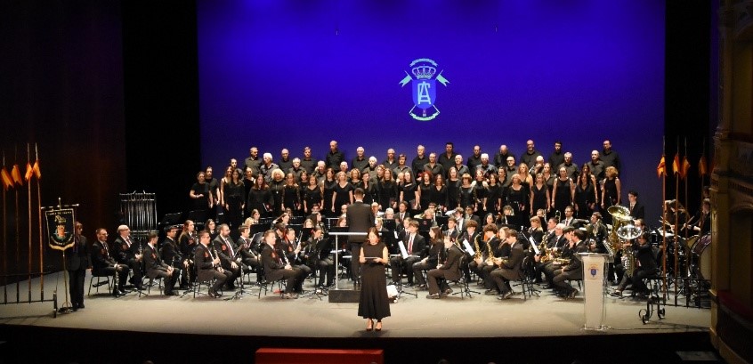 Banda y coro de la Escuela Municipal de Música del ayuntamiento de Valladolid Mariano de las Heras