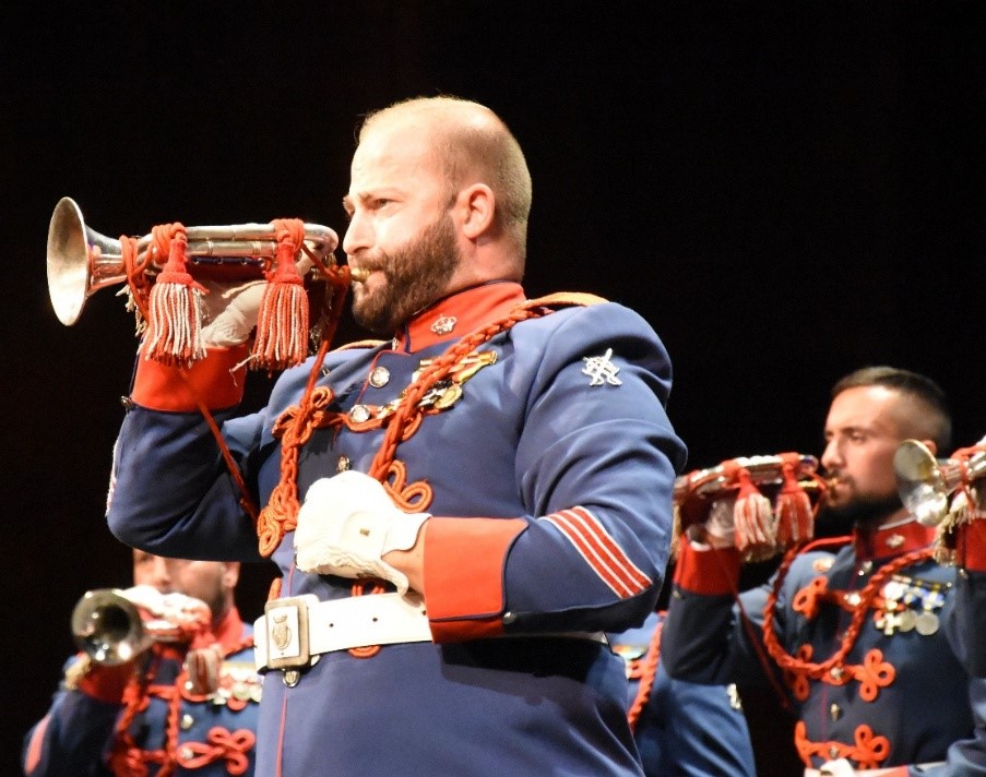 El cabo director de la banda, Christian Manso Manso