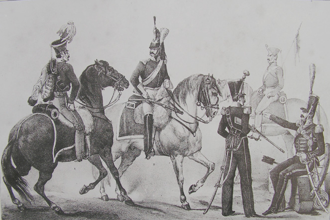 Figura 5.- Caballería liberal. Vicente Urrabieta. Museo de Zumalacárregui