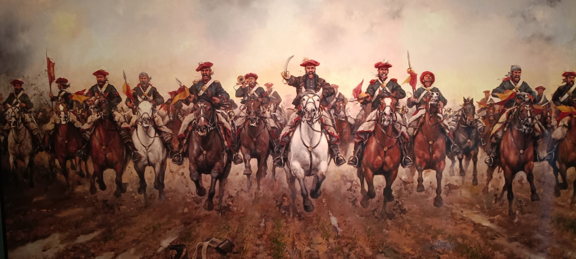 Figura 7.- Carga de la los lanceros de Navarra en Viana. Ferrer Dalmau