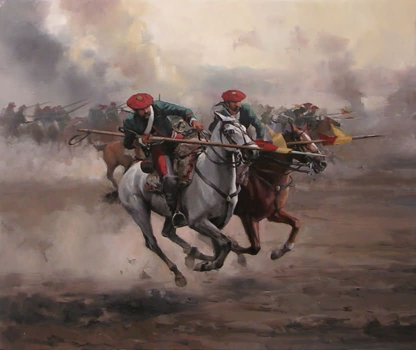 Figura 17. Lanceros de Navarra a la carga. Ferrer Dalmau