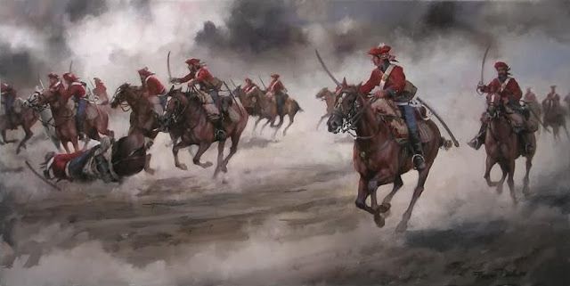 Figura 24.- Caballería carlista. Ferrer Dalmau