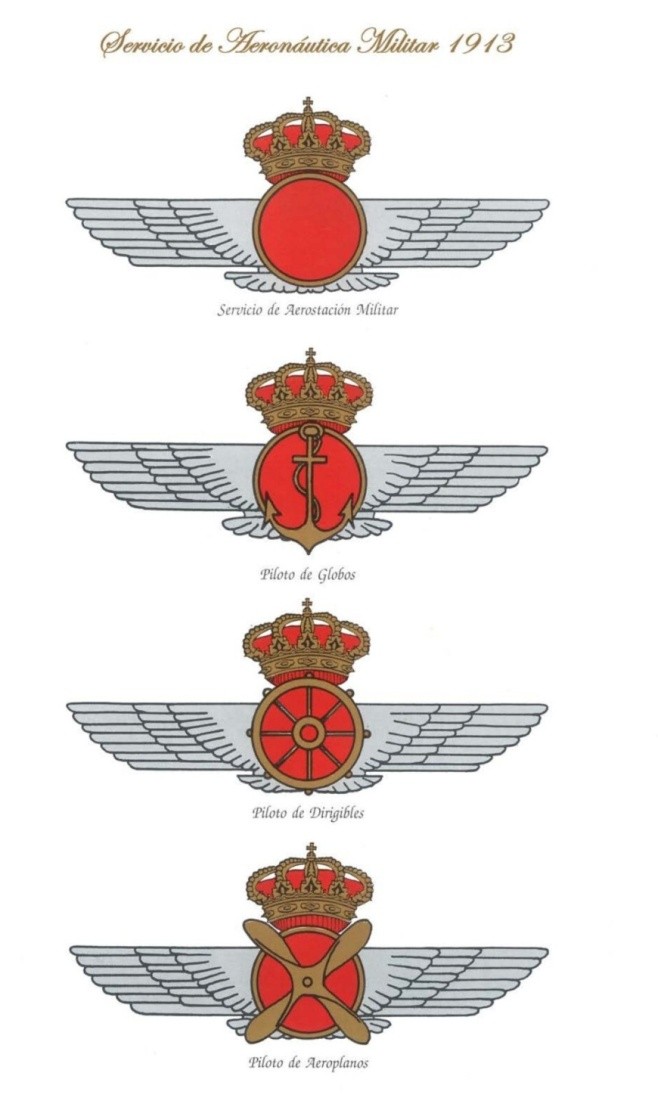         Fig. 11: emblemas del servicio de Aeronáutica militar, 1913