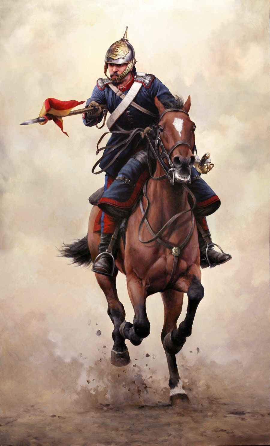 Figura 14. Lancero de Farnesio a la carga. Ferrer Dalmau